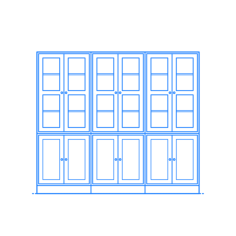 Furniture Display Cabinet Ikea Havsta Storage Combination Tall 3 Wide Outline Icon Svg Set, Free Vectors File